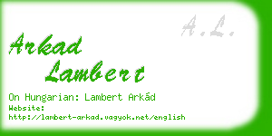 arkad lambert business card